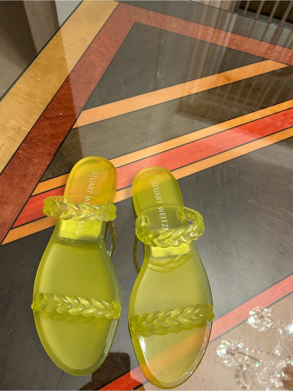 Stuart Weitzman jelly beach sandals 8